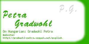 petra gradwohl business card